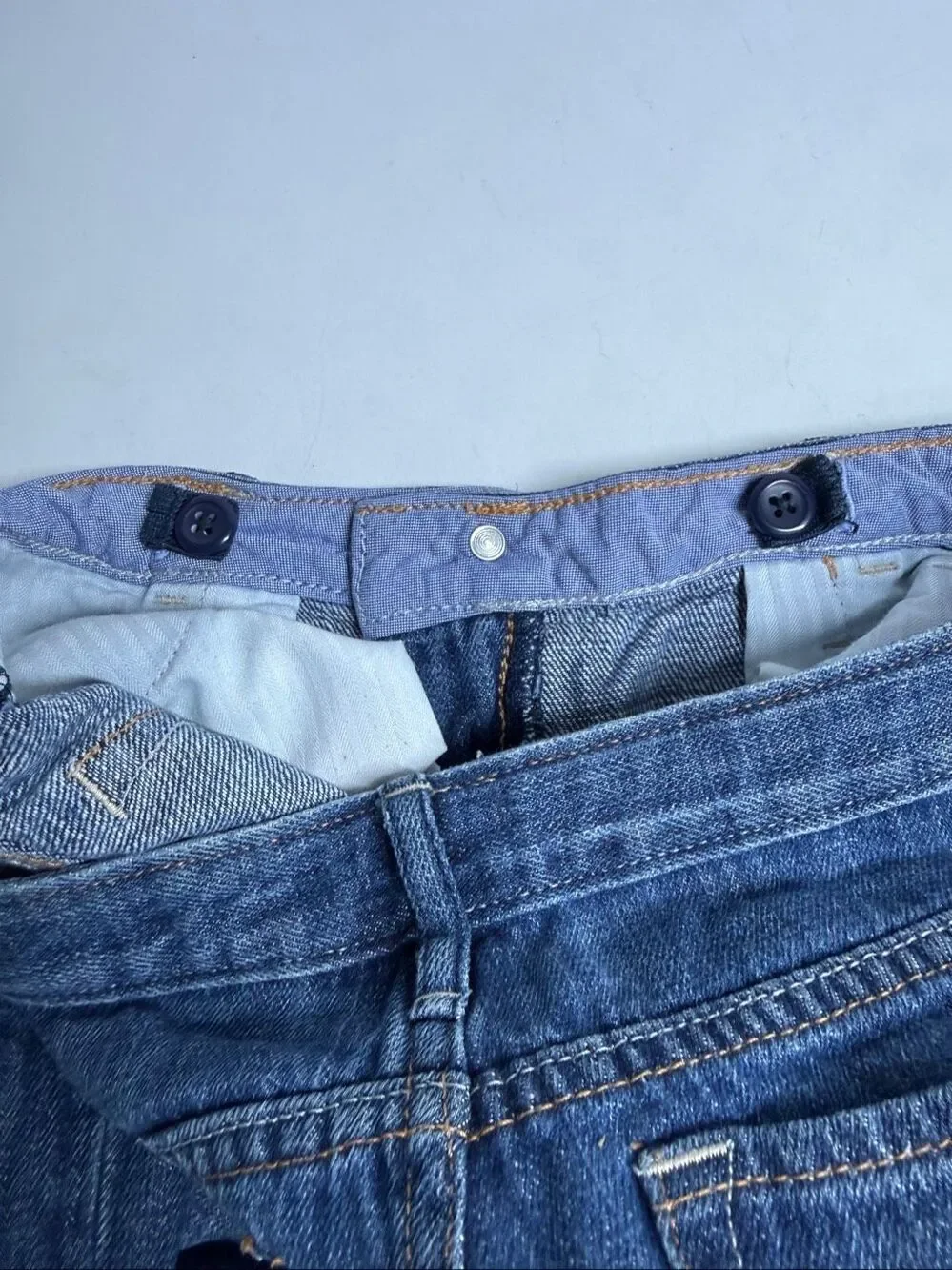 Gap Kids 1969 Denim Shorts Girls Sz 14 Regular Blue Cotton Adjustable Waist